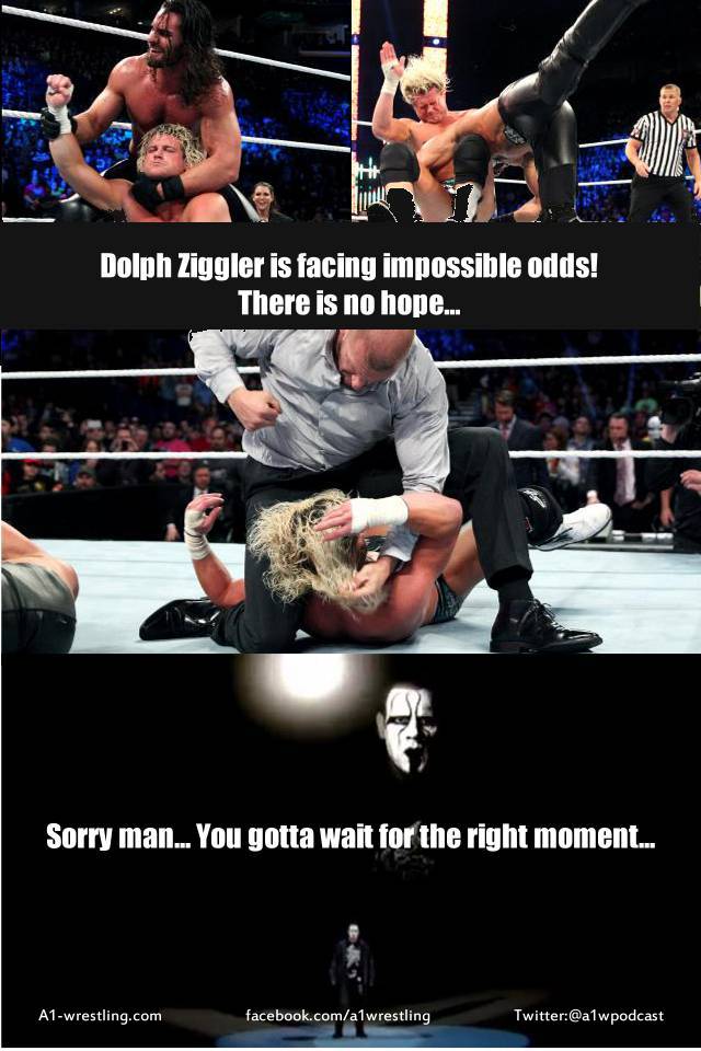 Sting can't be bothered to help Ziggler until it's the proper moment