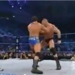 Randy Orton locks up with Brock Lesnar